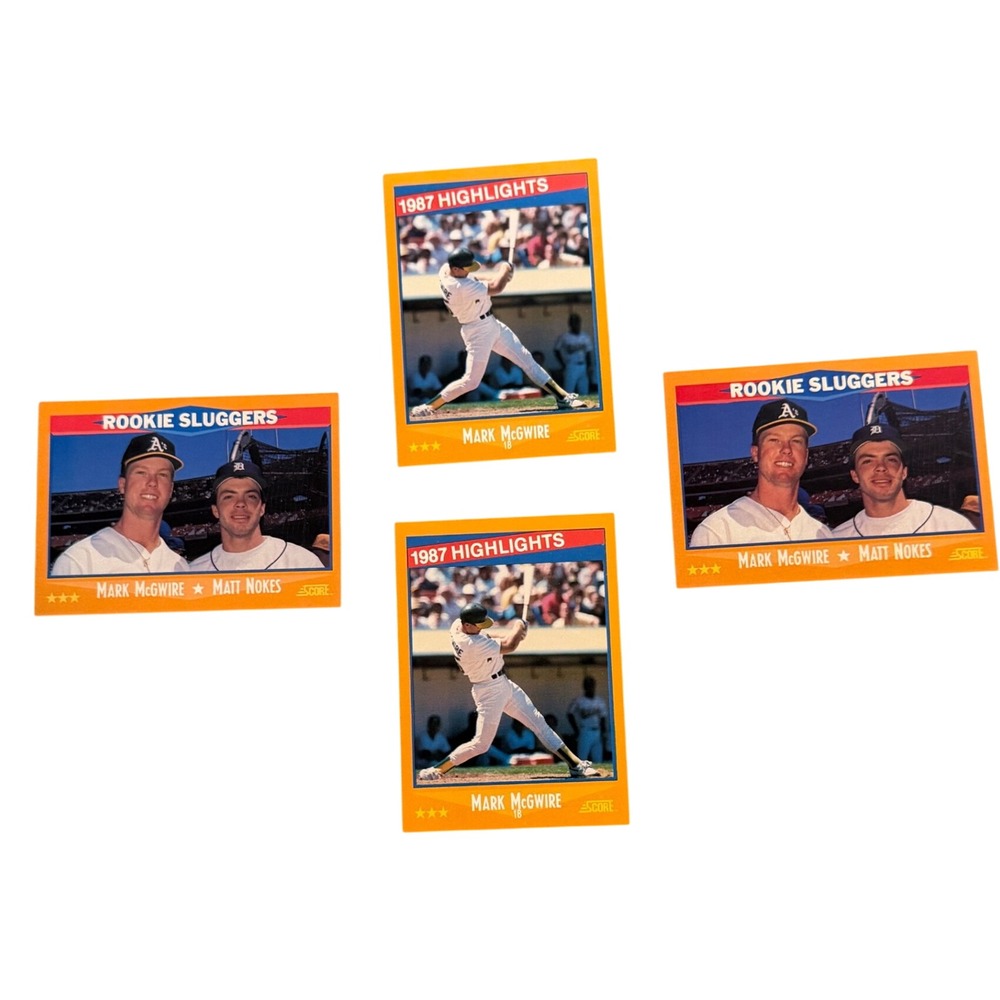 Mark McGwire 1988 Score Card Lot of 4 #648 Rookie Sluggers #659 Highlights